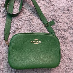 COACH PEBBLE LEATHER PURSE GREEN